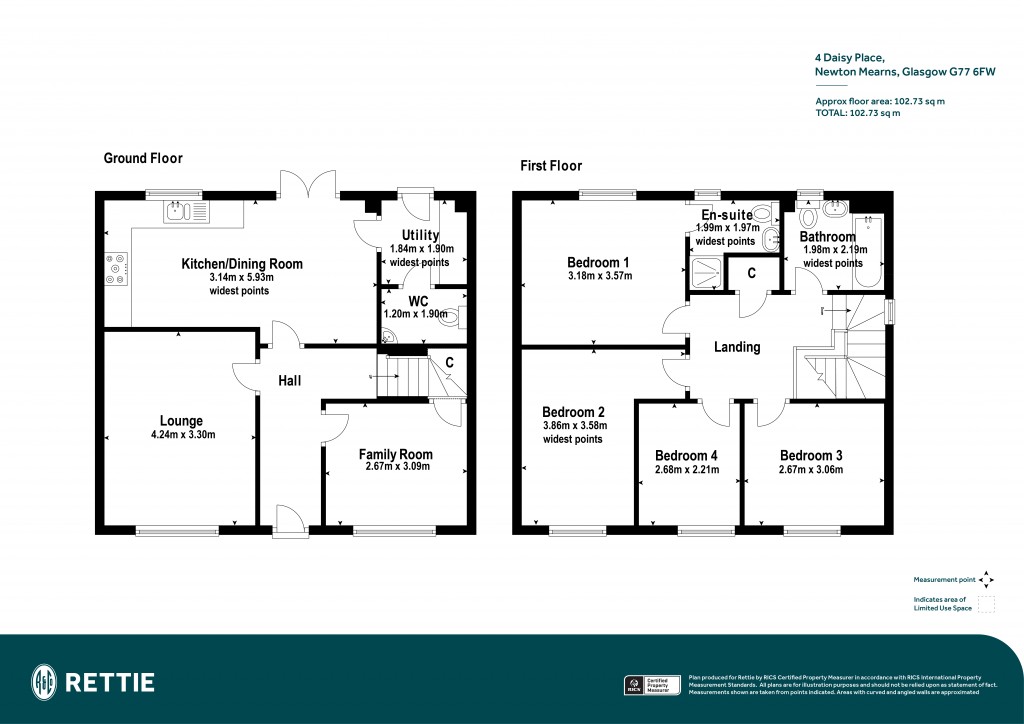 Floorplans For Daisy Place, Newton Mearns, Glasgow, East Renfrewshire