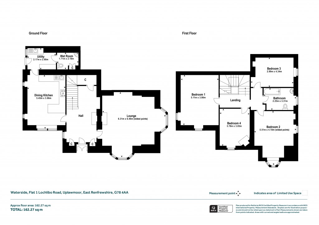 Floorplans For 1 Waterside, Lochlibo Road, Uplawmoor, East Renfrewshire