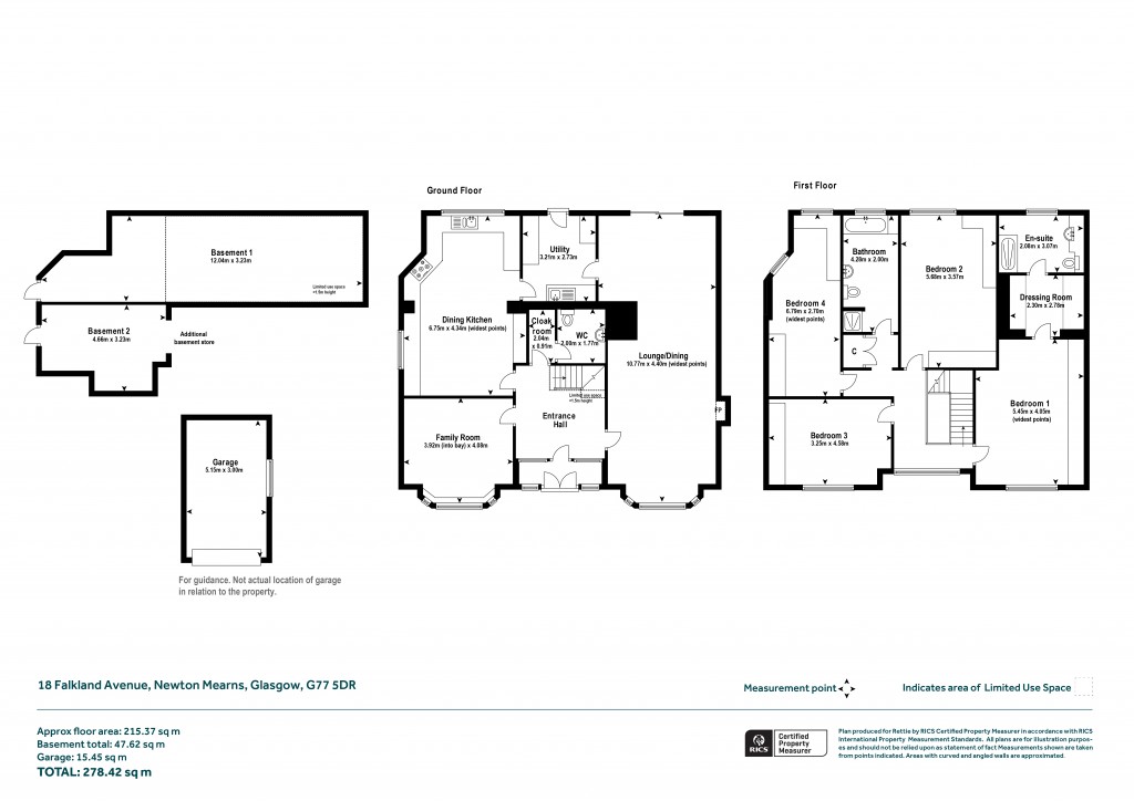 Floorplans For Falkland Avenue, Newton Mearns, Glasgow