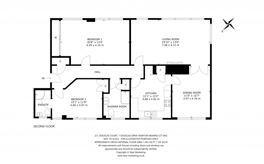 Floorplans For 2/1, Douglas Court, Douglas Drive, Newton Mearns, Glasgow, East Renfrewshire