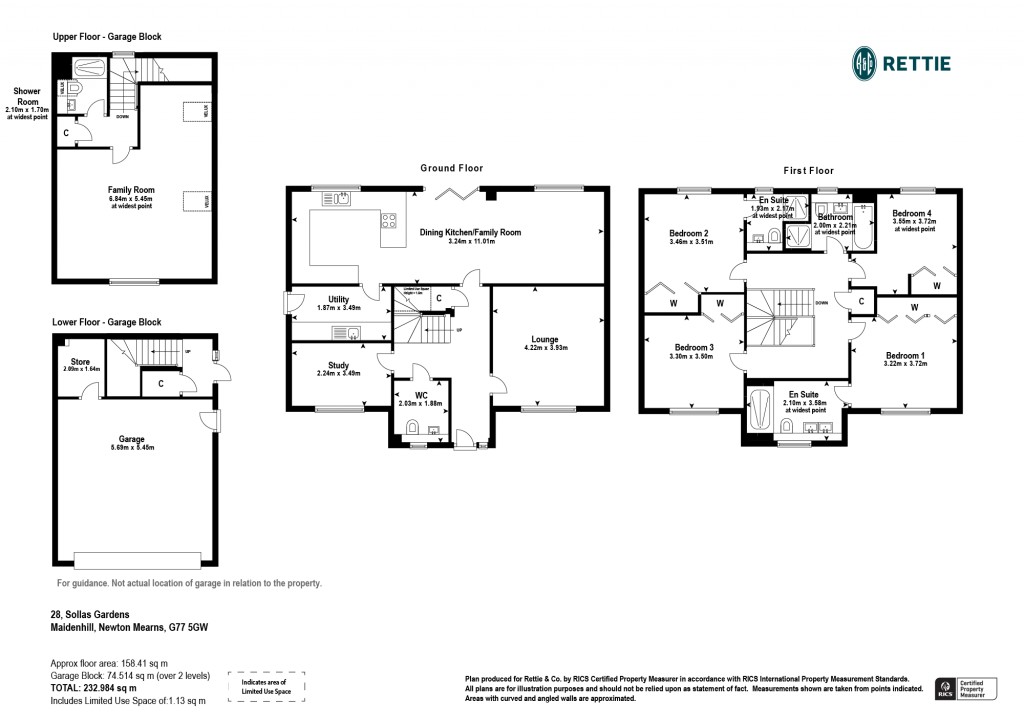 Floorplans For Sollas Gardens, Newton Mearns, Glasgow, East Renfrewshire