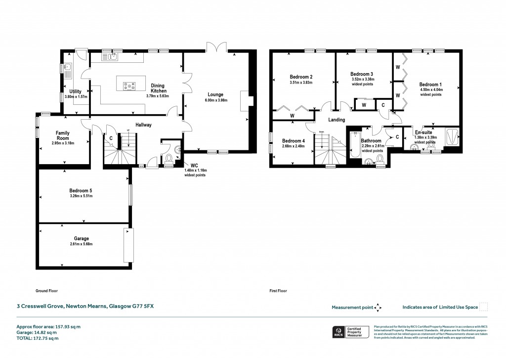 Floorplans For Cresswell Grove, Newton Mearns, Glasgow, East Renfrewshire