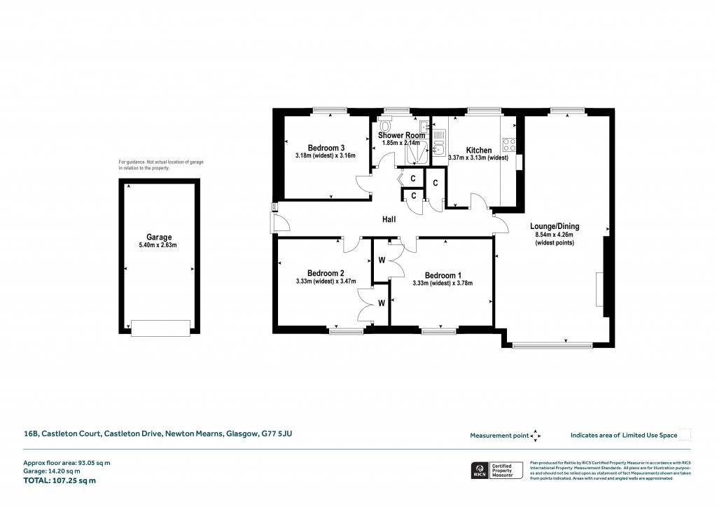 Floorplans For 16B Castleton Court, Castleton Drive, Newton Mearns, Glasgow