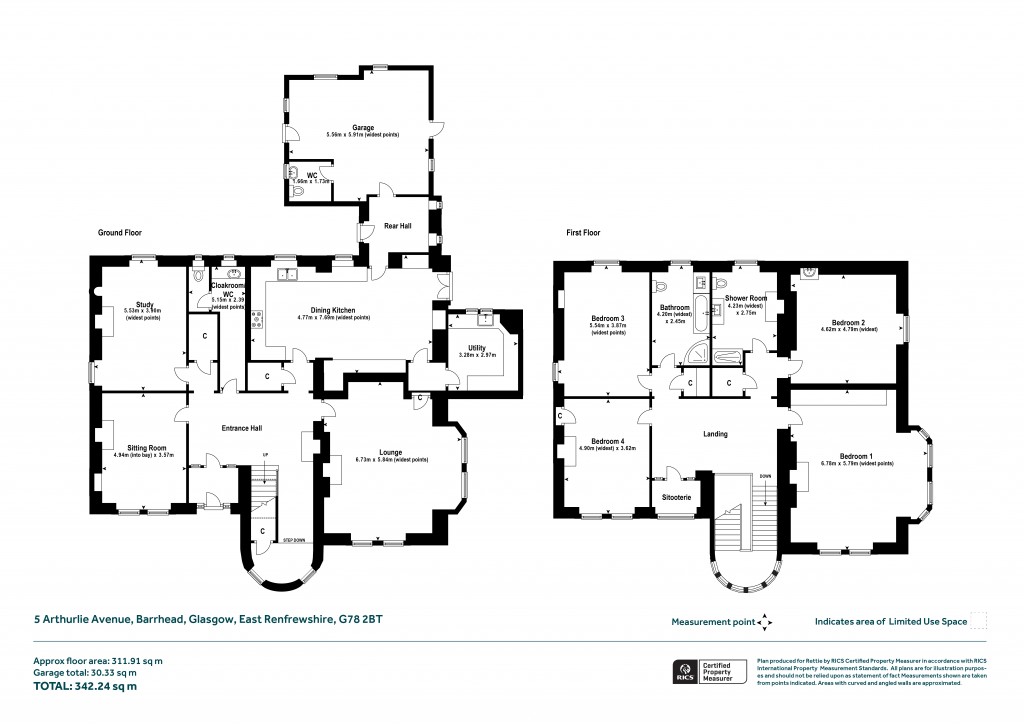 Floorplans For Ferndean, Arthurlie Avenue, Barrhead, Glasgow, East Renfrewshire