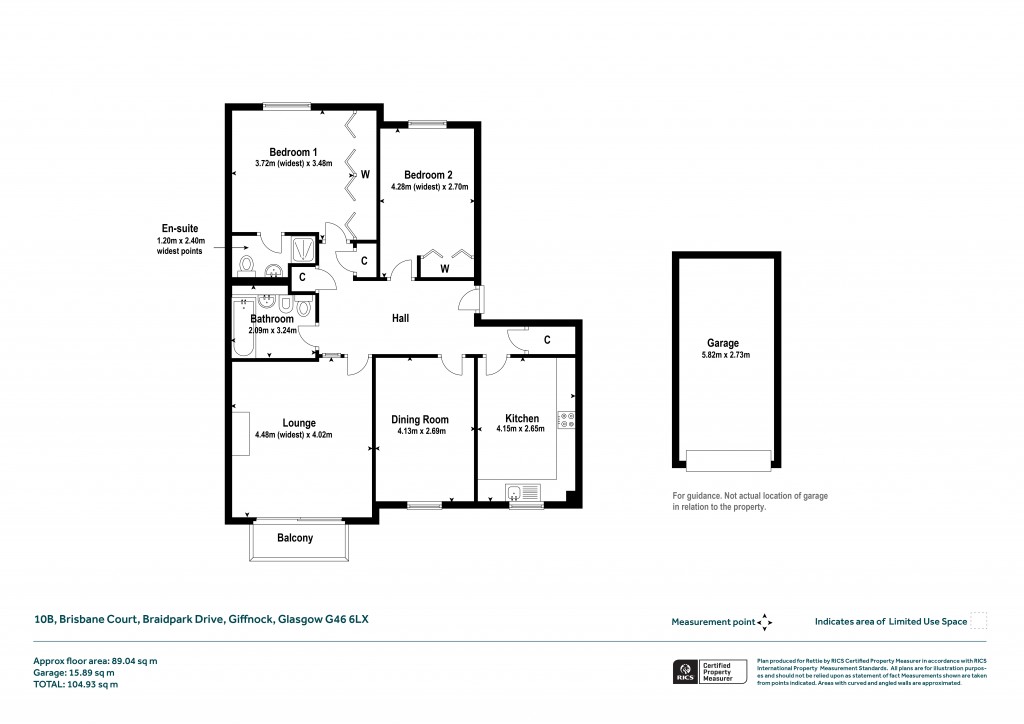Floorplans For 10B, Brisbane Court, Braidpark Drive, Giffnock, Glasgow