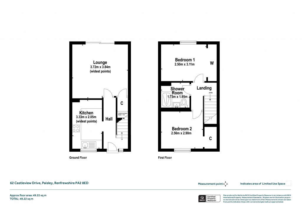 Floorplans For Castleview Drive, Paisley, Renfrewshire