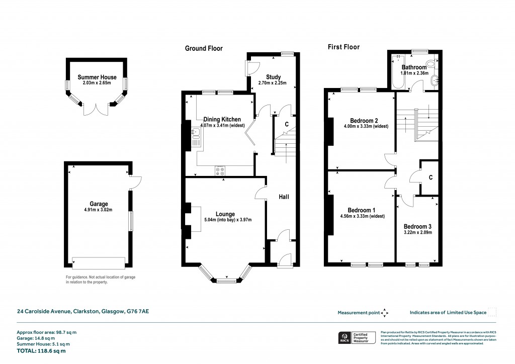 Floorplans For Carolside Avenue, Clarkston, Glasgow, East Renfrewshire