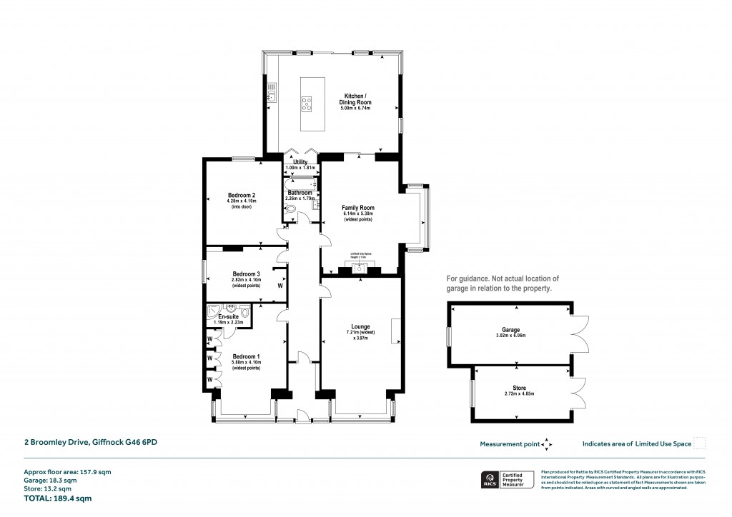 Floorplans For Broomley Drive, Giffnock, Glasgow