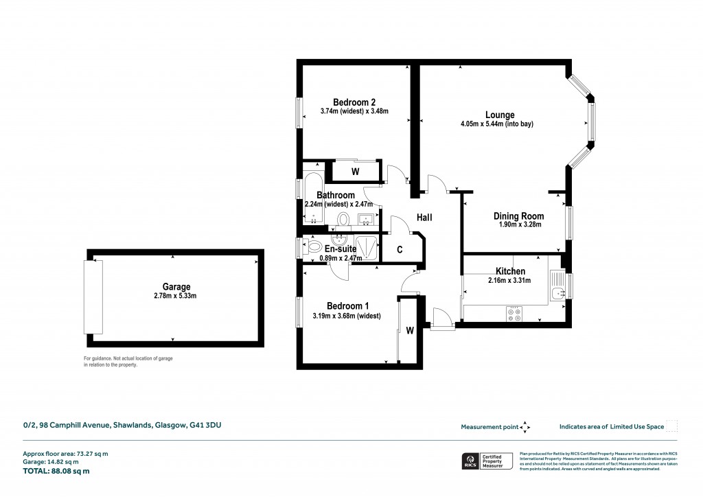 Floorplans For 0/2, Camphill Avenue, Langside