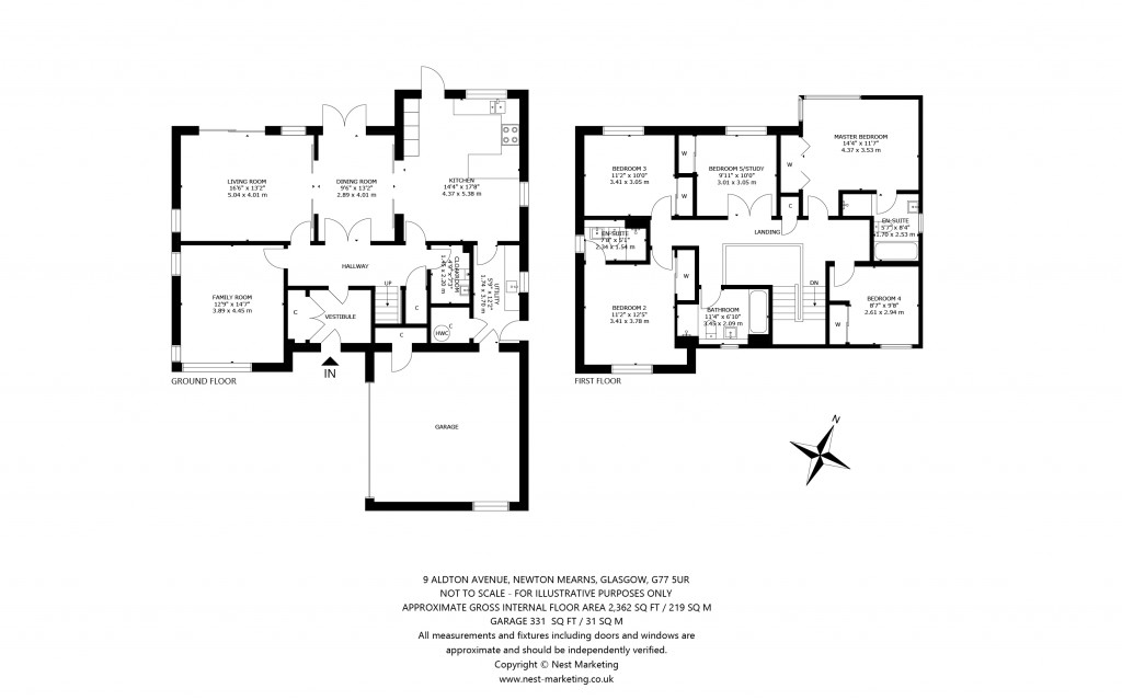 Floorplans For Aldton Avenue, Newton Mearns, Glasgow