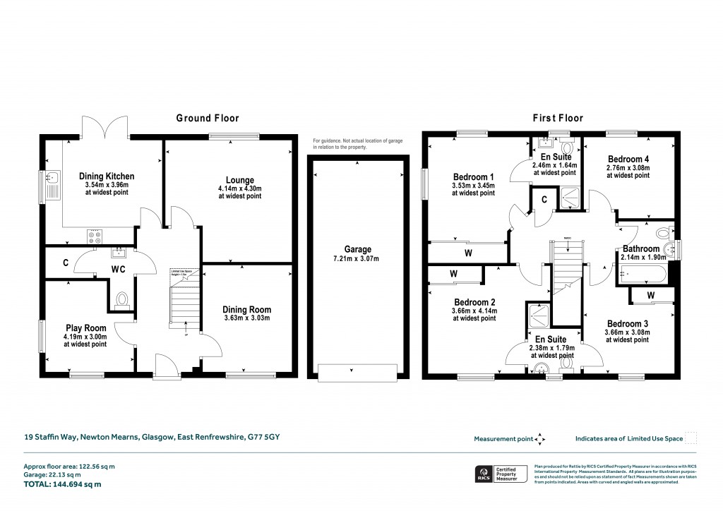 Floorplans For Staffin Way, Newton Mearns, Glasgow, East Renfrewshire
