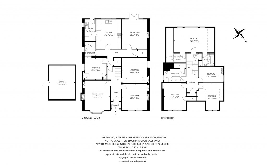 Floorplans For Inglewood, Eglinton Drive, Giffnock, Glasgow, East Renfrewshire