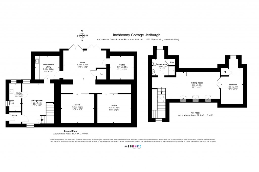 Floorplans For Inchbonny House, Jedburgh, Roxburghshire