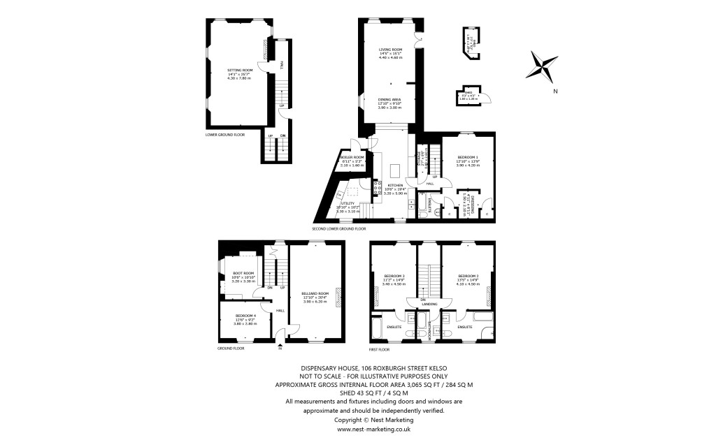 Floorplans For Dispensary House, Roxburgh Street, Kelso, Scottish Borders