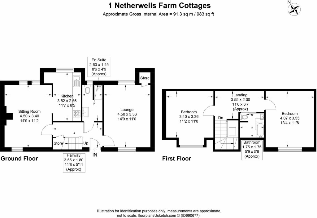 Floorplans For Netherwells Farm Cottages, Jedburgh, Scottish Borders