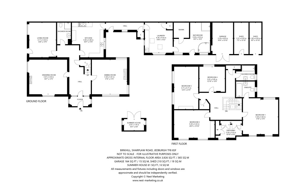 Floorplans For Birkhill, Sharplaw Road, Jedburgh, Scottish Borders