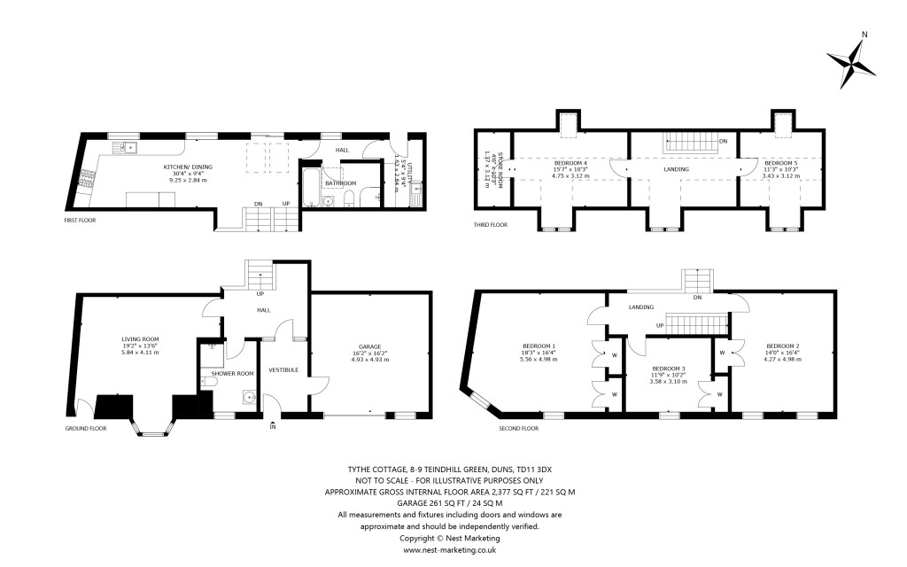 Floorplans For Tythe Cottage, Teindhillgreen, Duns, Scottish Borders