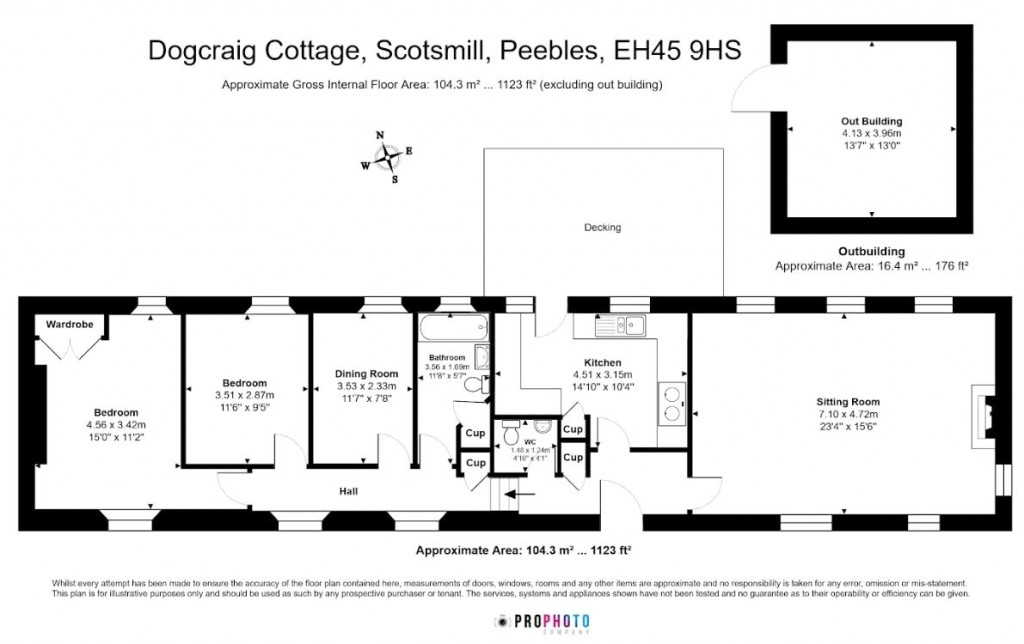 Floorplans For Dogcraig Cottage, Scotsmill, Peebles, Scottish Borders