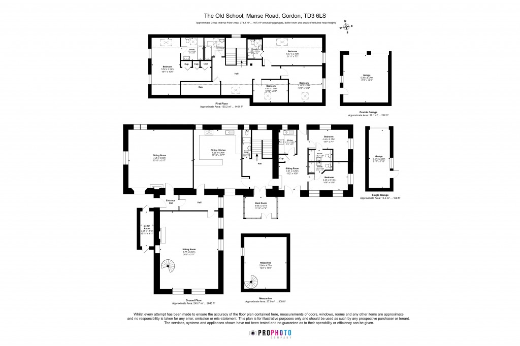 Floorplans For The Old School, Manse Road, Gordon, Scottish Borders