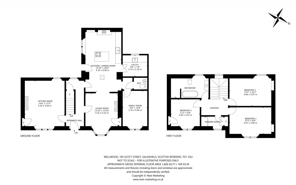 Floorplans For Wellwood, Scott Street, Galashiels, Scottish Borders