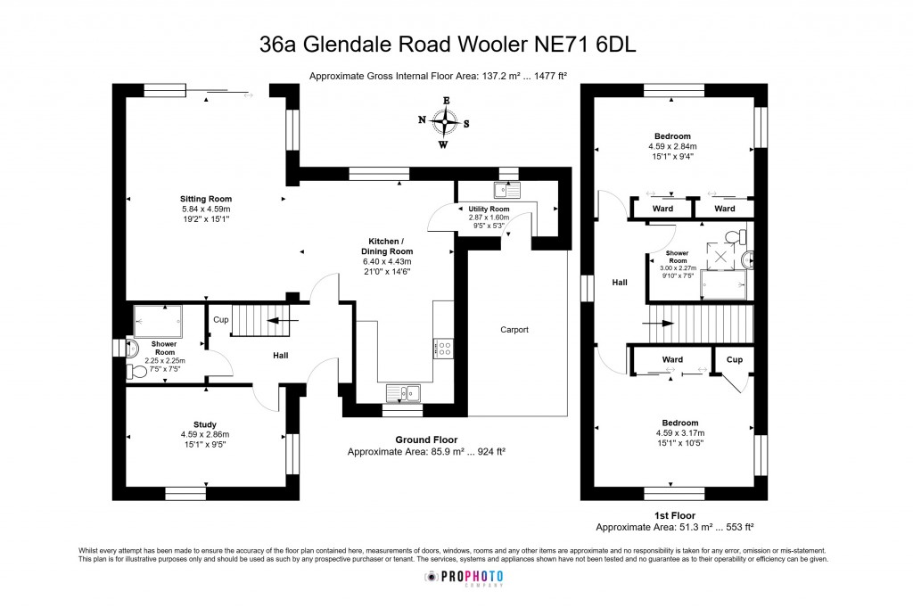 Floorplans For 36A, Glendale Road, Wooler, Northumberland