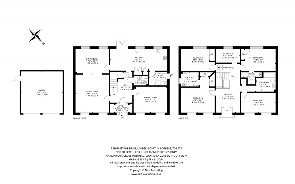 Floorplans For Thirlestane Drive, Lauder, Scottish Borders