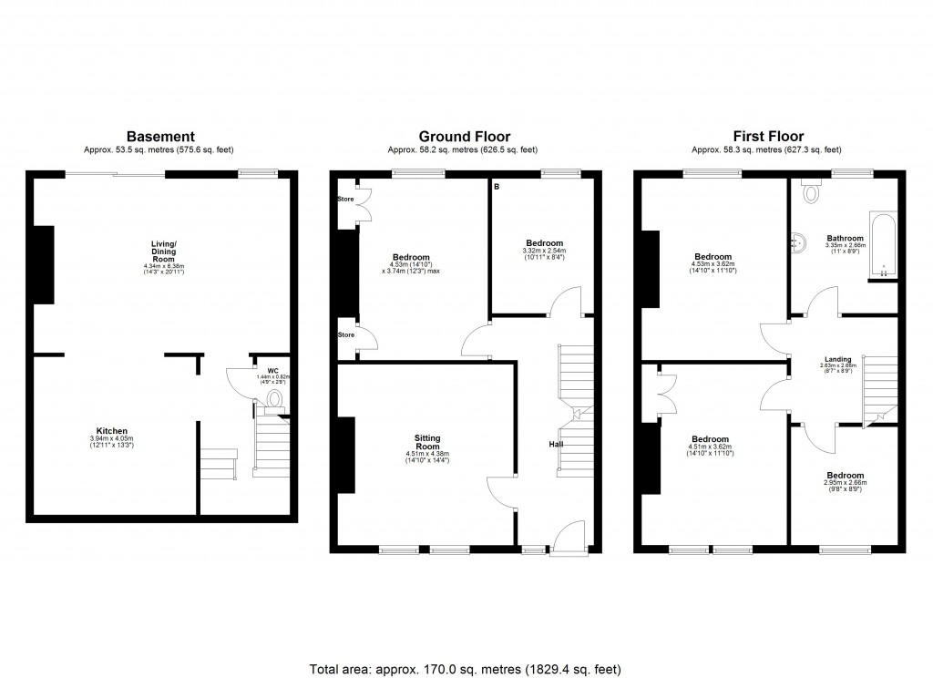 Floorplans For Stratford Grove Terrace, Heaton, Newcastle Upon Tyne, Tyne & Wear