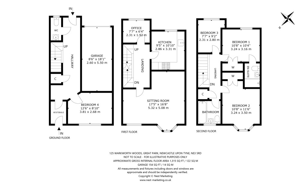 Floorplans For Warkworth Woods, Great Park, Newcastle Upon Tyne, Tyne and Wear