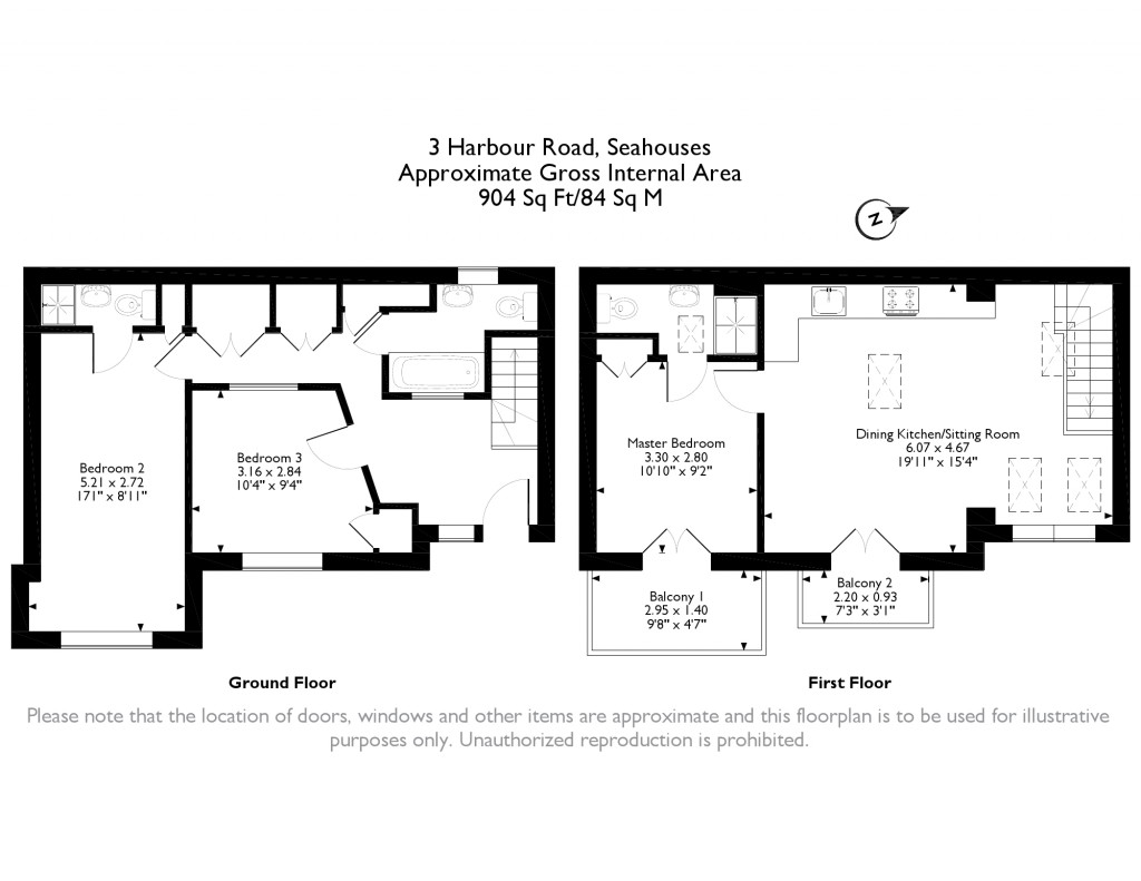 Floorplans For The Plaice, Harbour Road, Seahouses, Northumberland