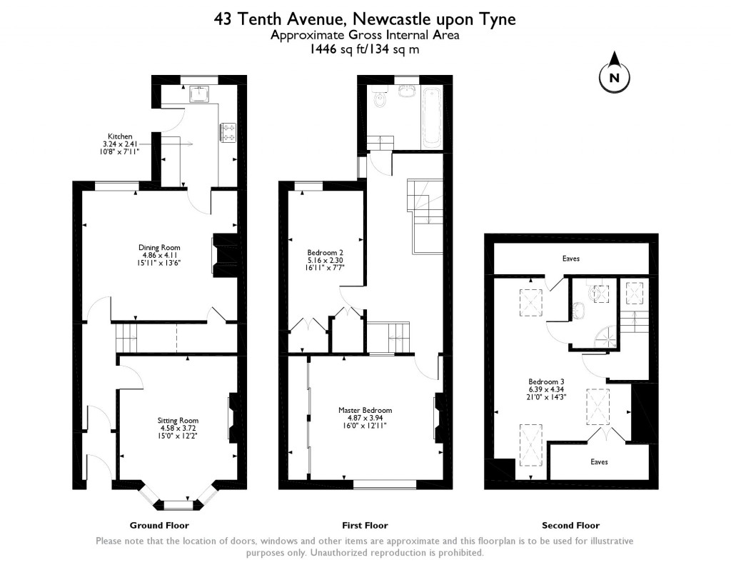 Floorplans For Tenth Avenue, Heaton, Newcastle Upon Tyne, Tyne And Wear