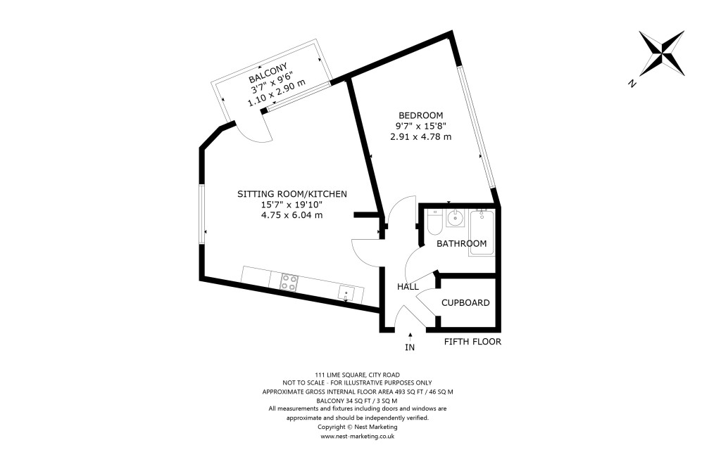 Floorplans For 111 Lime Square, City Road, Newcastle upon Tyne, Tyne and Wear