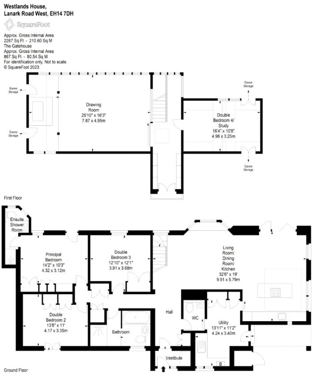 Floorplans For Westlands House, Lanark Road West, Balerno