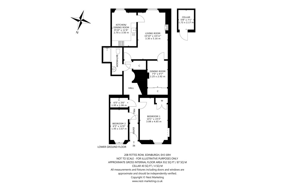 Floorplans For Fettes Row, New Town, Edinburgh