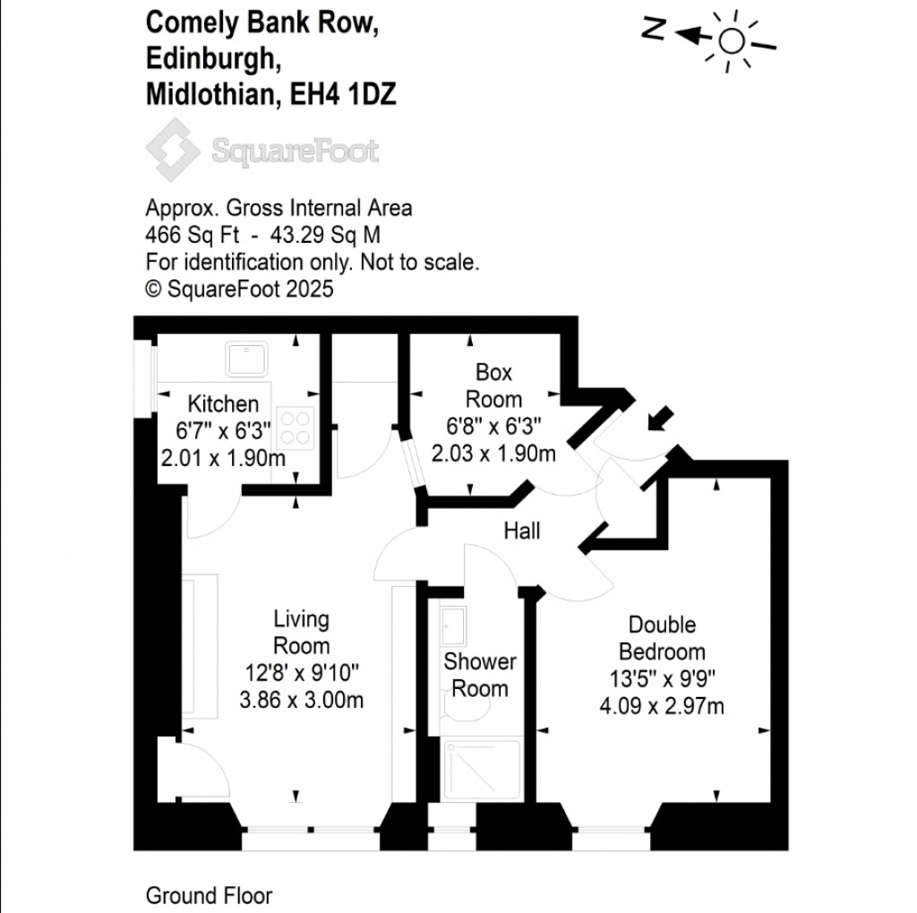Floorplans For PF3, Comely Bank Row, Edinburgh