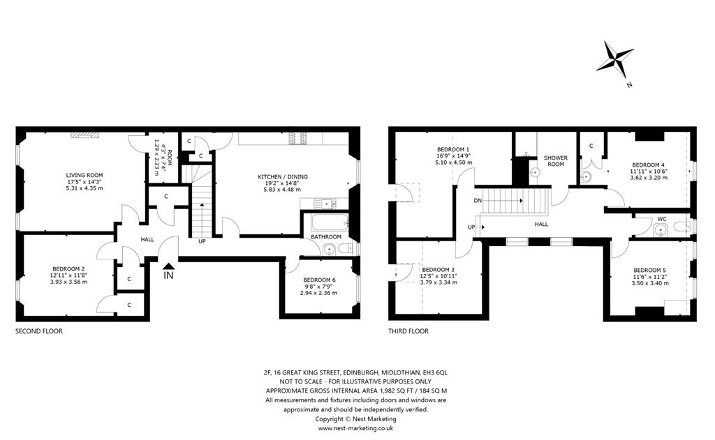Floorplans For 2f, Great King Street, Edinburgh, Midlothian