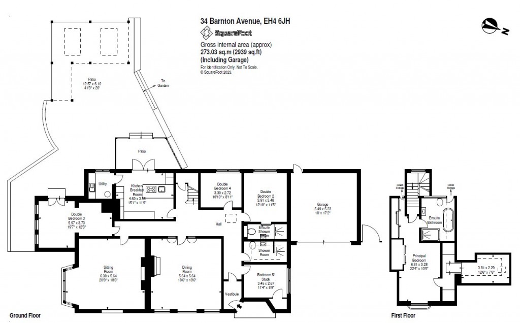 Floorplans For Cowley Cottage, Barnton Avenue, Edinburgh