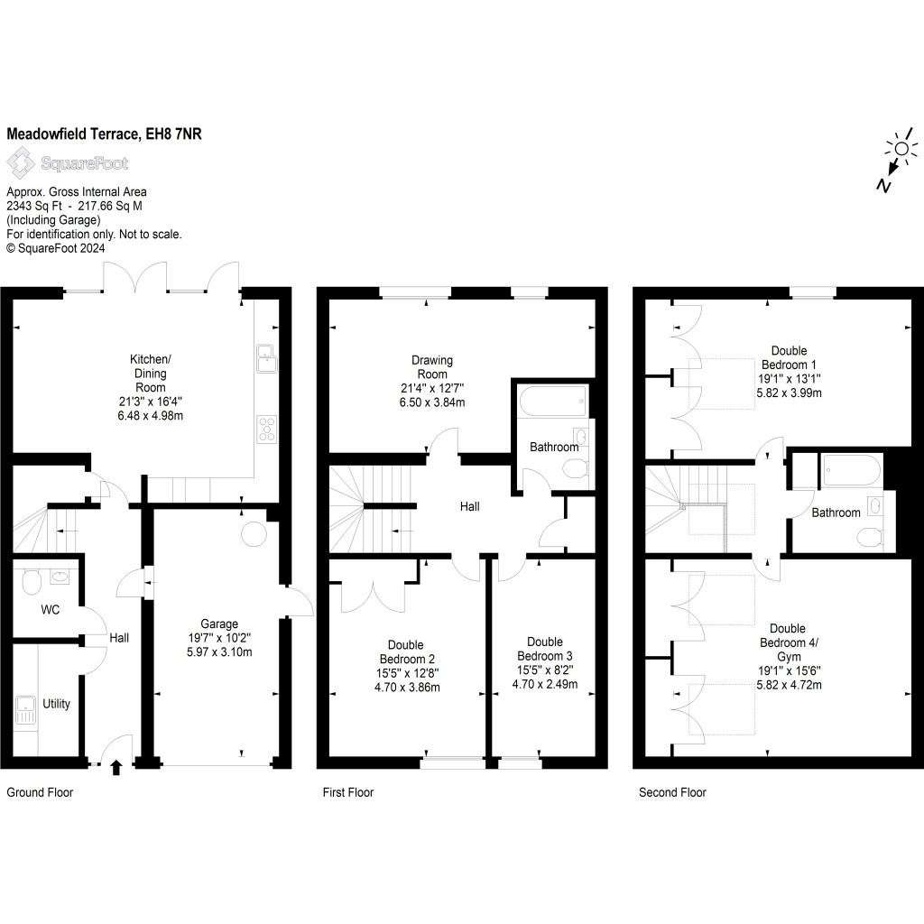 Floorplans For Meadowfield Terrace, Edinburgh, Midlothian