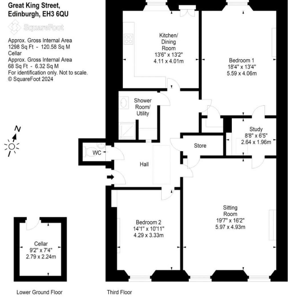 Floorplans For 3f2, Great King Street, Edinburgh