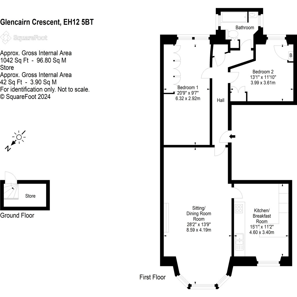 Floorplans For 15/2, Glencairn Crescent, Edinburgh, Midlothian