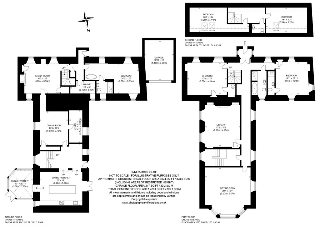 Floorplans For Innerwick House, Main Street, Innerwick, Dunbar, East Lothian