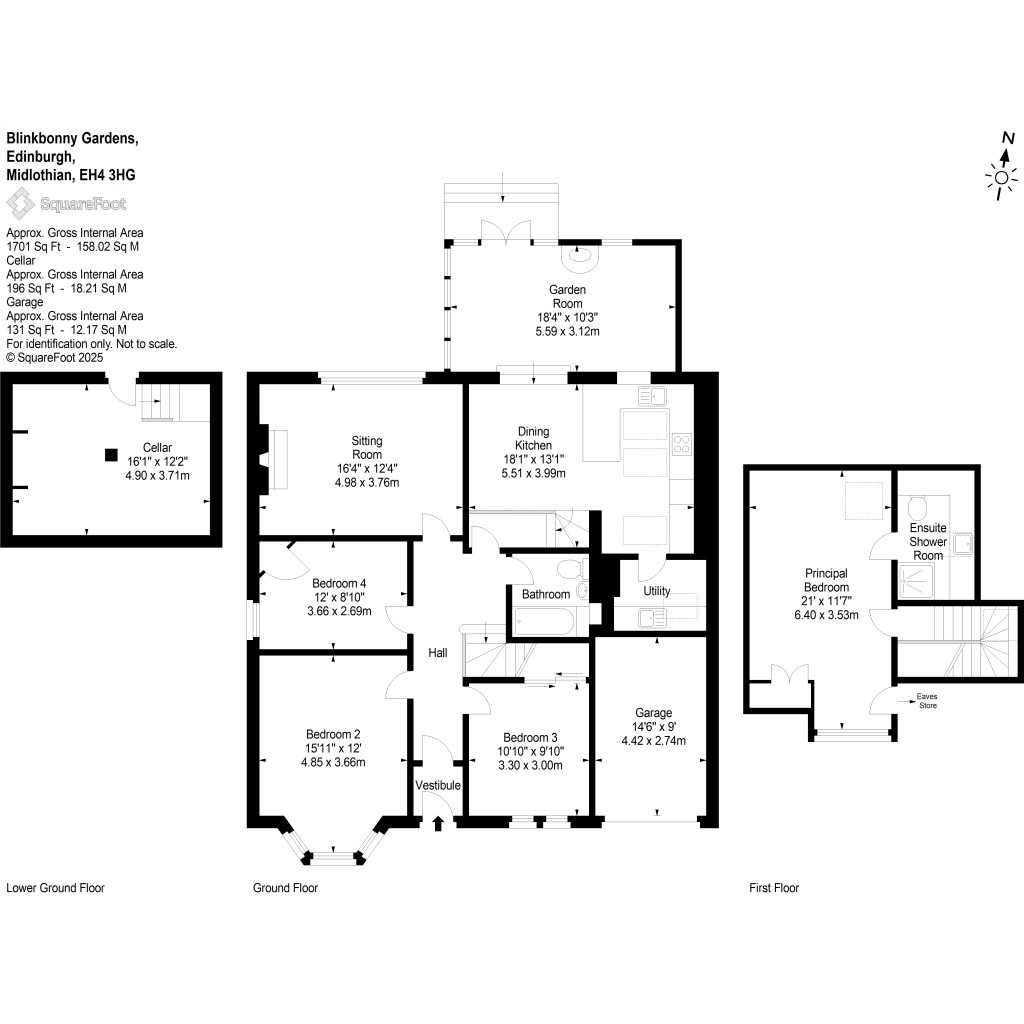 Floorplans For Blinkbonny Gardens, Edinburgh, Midlothian