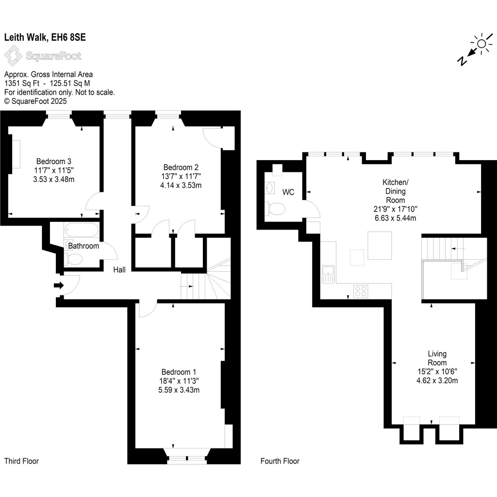 Floorplans For 377/7, Leith Walk, Edinburgh, Midlothian