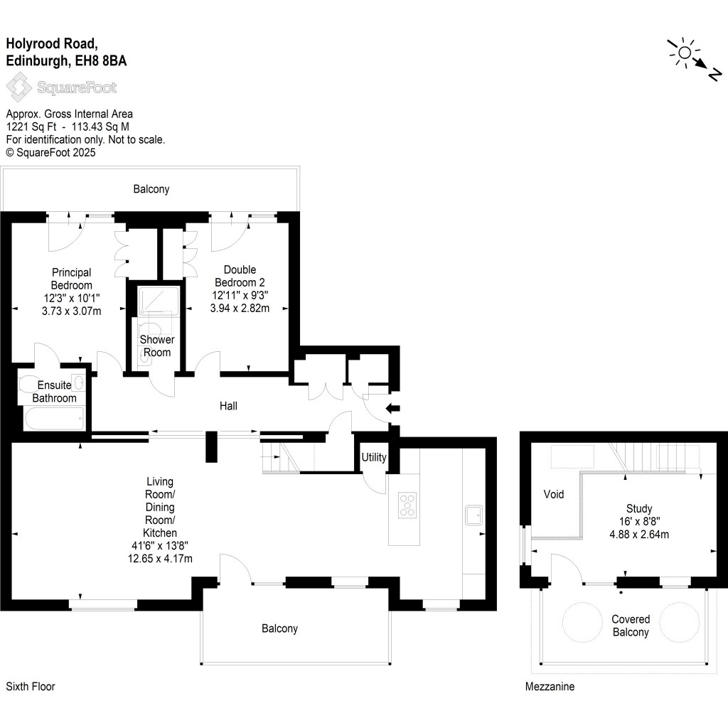 Floorplans For Flat 38, The Park, Holyrood Road, Edinburgh