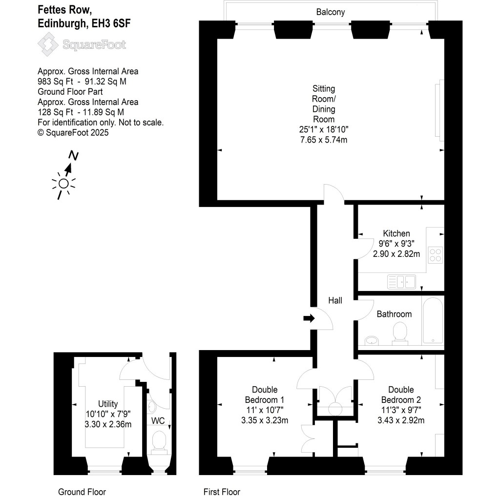 Floorplans For 1F, Fettes Row, Edinburgh, Midlothian