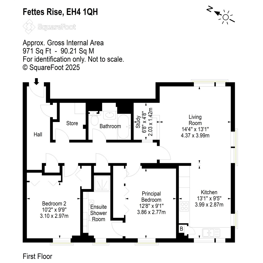 Floorplans For Flat 10, Fettes Rise, Edinburgh, Midlothian