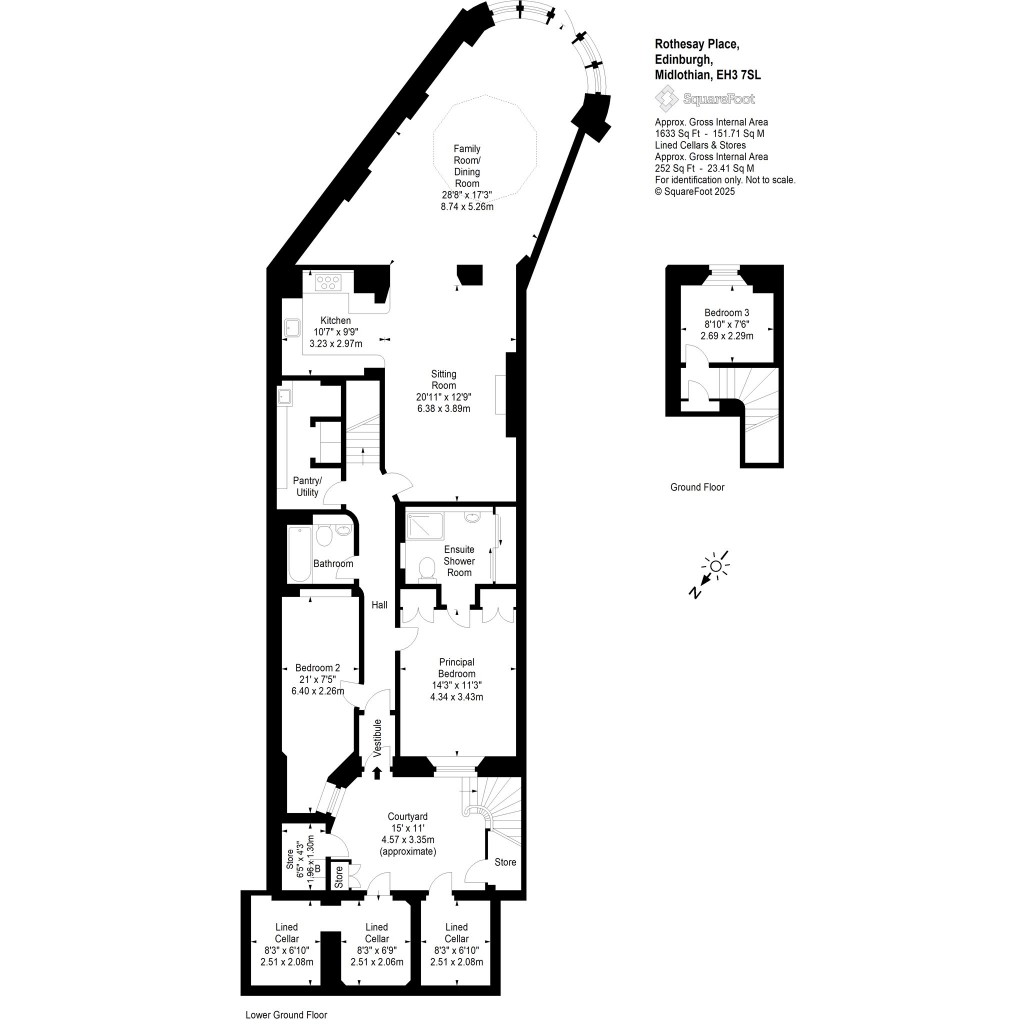 Floorplans For Rothesay Place, Edinburgh