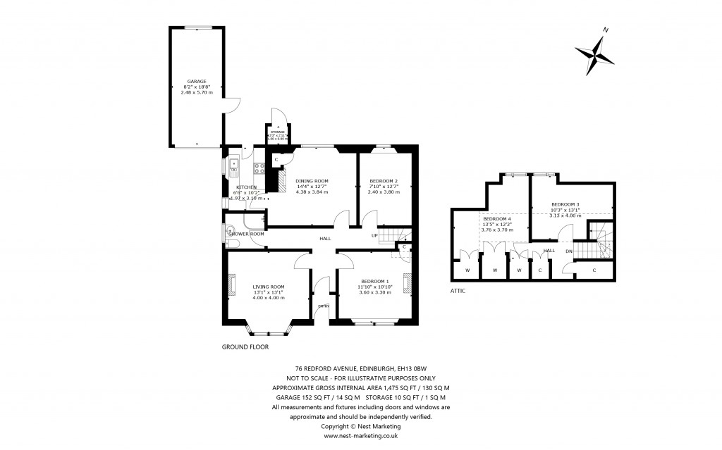Floorplans For Redford Avenue, Edinburgh