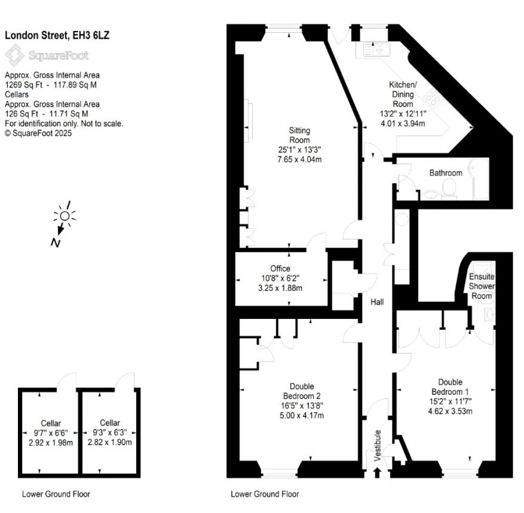 Floorplans For 3A, London Street, Edinburgh, Midlothian
