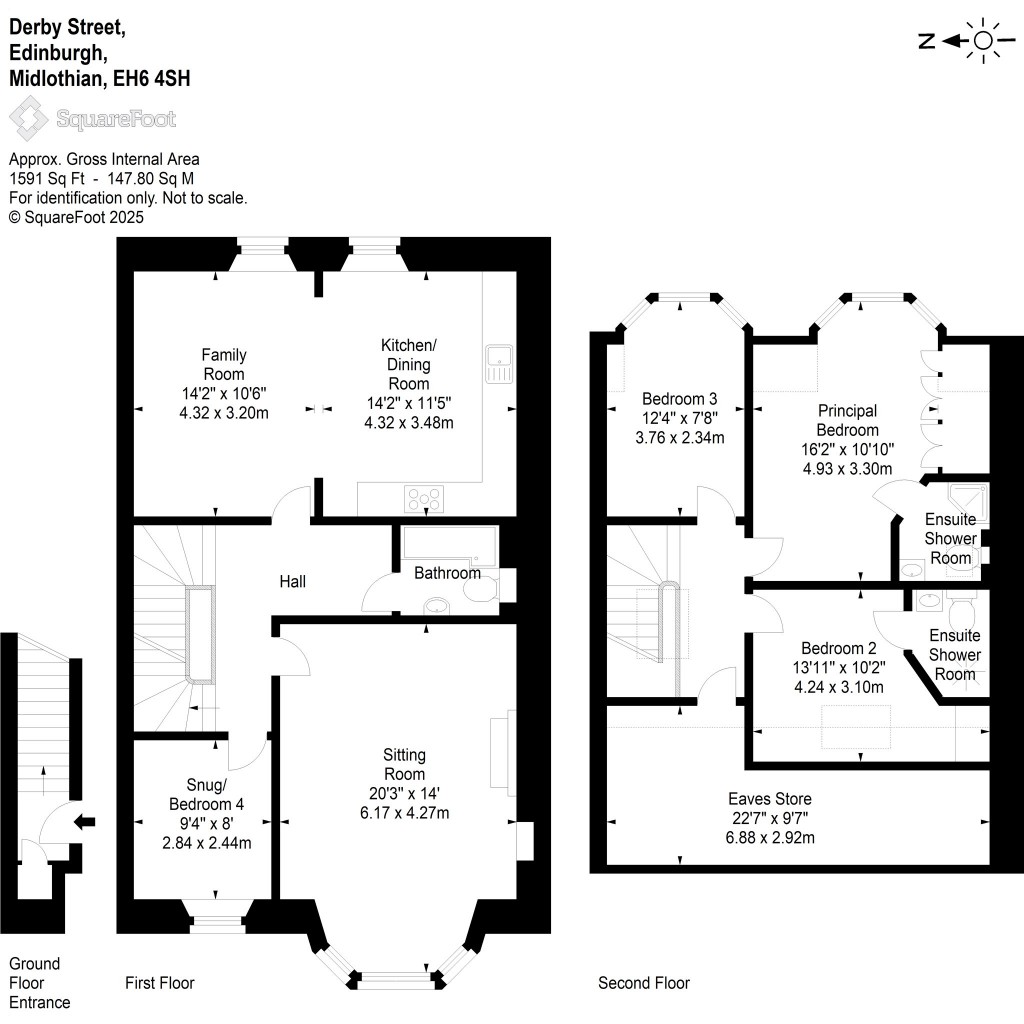 Floorplans For Derby Street, Trinity, Edinburgh