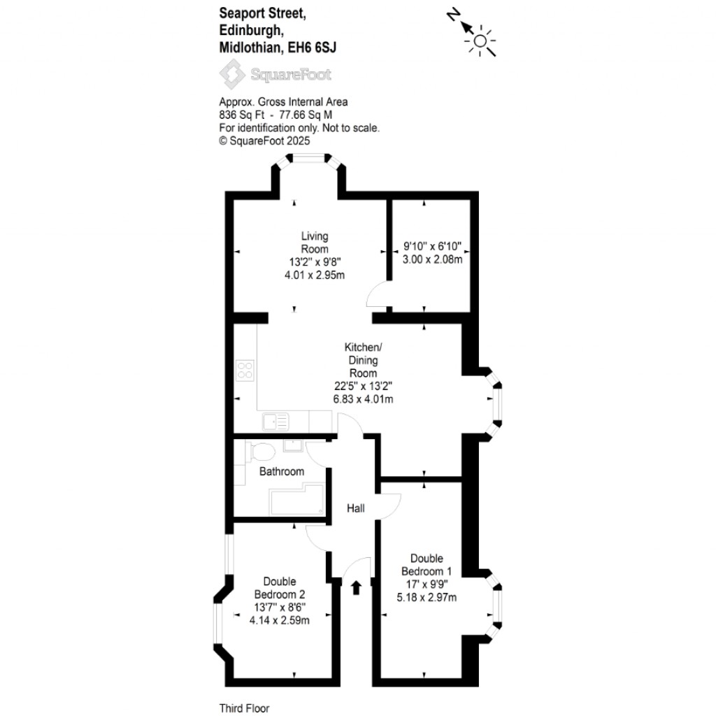 Floorplans For 3F, Seaport Street, Edinburgh, Midlothian